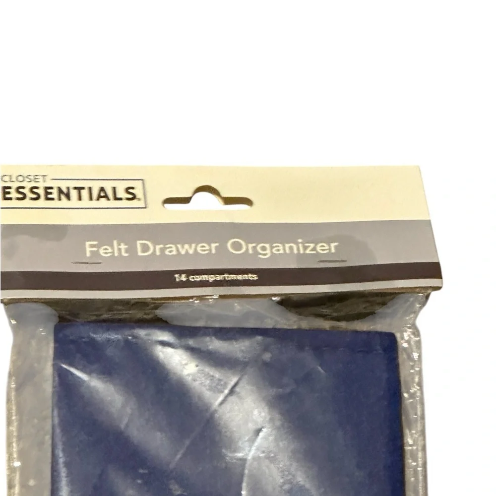 Essentials Blue Felt Drawer Organizer